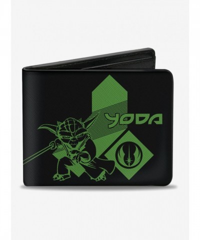 Star Wars Yoda Pose Premium Vegan Leather Wallet for Men
