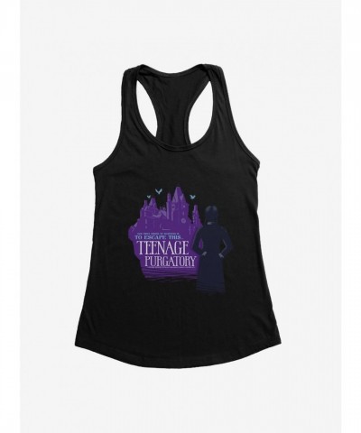 Wednesday Purgatory Lightweight Tank Top for Girls - Junior Size Black