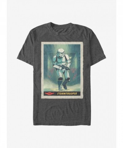 Star Wars The Mandalorian Stormtrooper Running Grey T-Shirt for Men