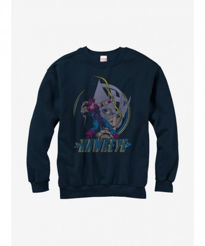 Marvel Hawkeye Classic Ready Aim Fire Navy Blue Unisex Sweatshirt