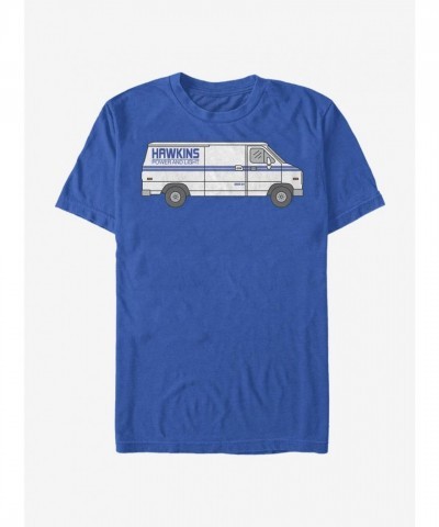 Stranger Things Blue Power Truck T-Shirt for Men