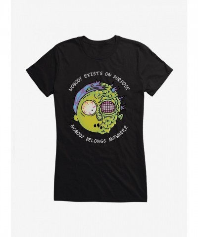 Rick And Morty Nobody Exists On Purpose Junior Girls Cotton Tee