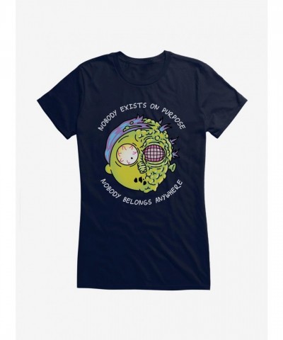 Rick And Morty Nobody Exists On Purpose Junior Girls Cotton Tee