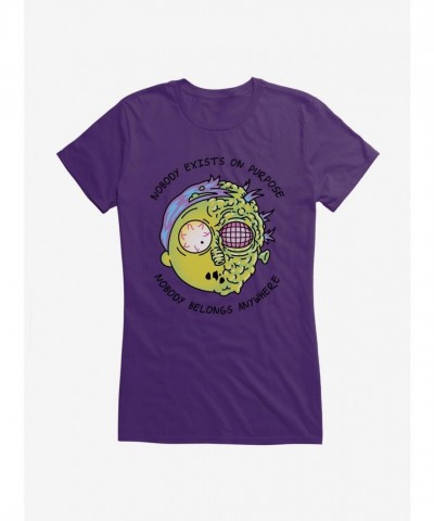 Rick And Morty Nobody Exists On Purpose Junior Girls Cotton Tee