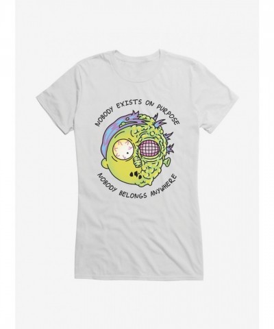 Rick And Morty Nobody Exists On Purpose Junior Girls Cotton Tee