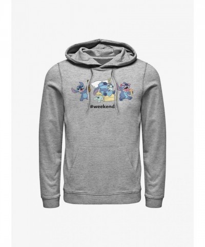 Disney Lilo & Stitch Unisex Hoodie - Comfortable Grey Weekend Wear