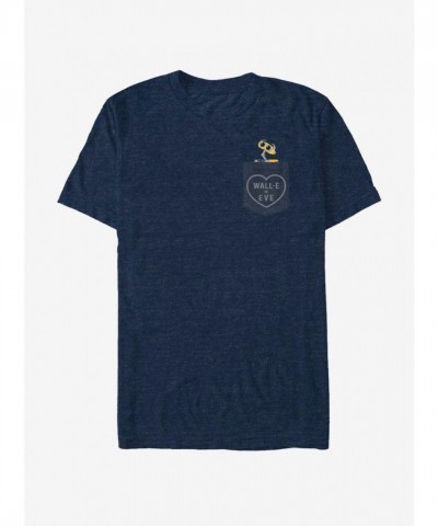 Disney Pixar Wall-E Lightweight Cotton Pocket Tee - Men's Blue