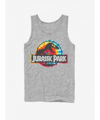 Groovy Tie-Dye Logo Tank Top for Women - Black