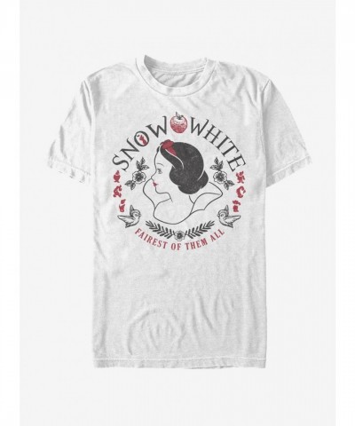 Disney Snow White T-Shirt for Men - Lightweight Cotton White