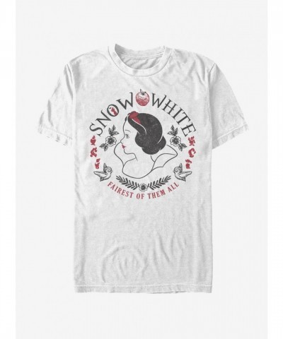 Disney Snow White T-Shirt for Men - Lightweight Cotton White