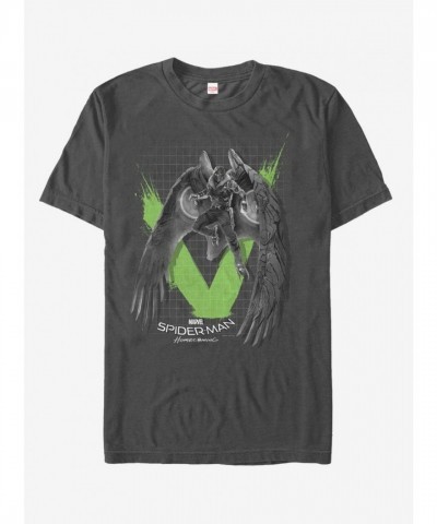 Marvel's Spider-Man V Is For Vulture Graphic Tee - Grey Men's Size