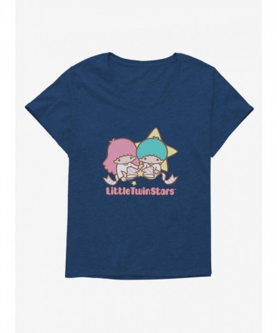 Little Twin Stars Comfortable Dream Bow Plus Size Tee for Girls