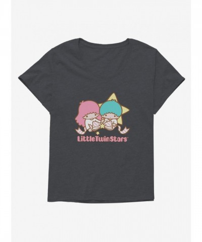 Little Twin Stars Comfortable Dream Bow Plus Size Tee for Girls