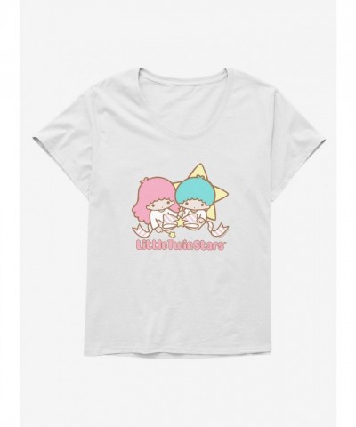 Little Twin Stars Comfortable Dream Bow Plus Size Tee for Girls