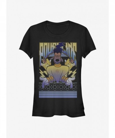 Disney Girls Goofy Movie Powerline Graphic Sweater T-Shirt - Black
