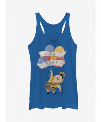Up Russell Wilderness Explorer Girls Racerback Tank - Royal Blue