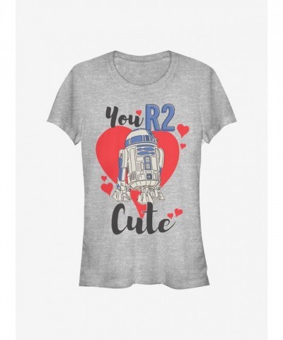 Star Wars Adorable R2-D2 Girls T-Shirt - Grey
