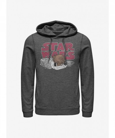 Star Wars Grey Chewbacca Men's Comfortable Window Hoodie
