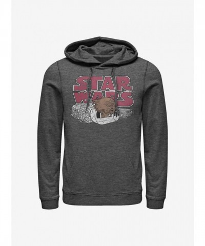 Star Wars Grey Chewbacca Men's Comfortable Window Hoodie