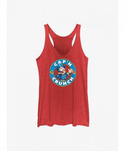 Cap'n Crunch Stamp Girls Raw Edge Tank Top - Red