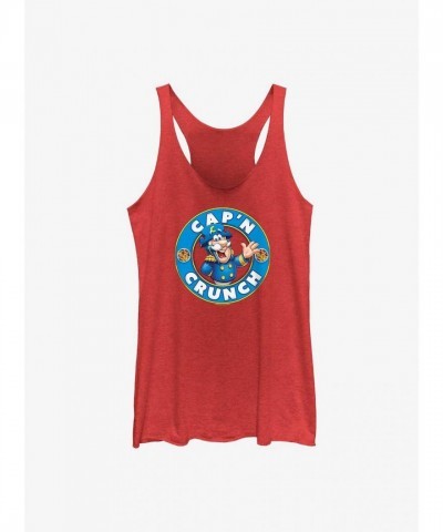 Cap'n Crunch Stamp Girls Raw Edge Tank Top - Red