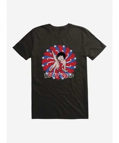 Betty Boop Red Blue Print Men's T-Shirt
