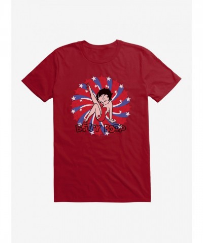 Betty Boop Red Blue Print Men's T-Shirt