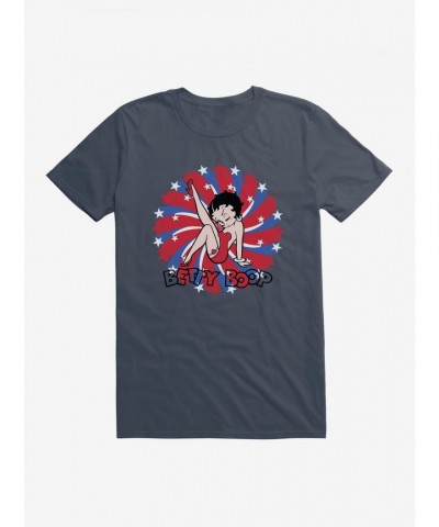 Betty Boop Red Blue Print Men's T-Shirt