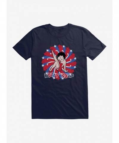 Betty Boop Red Blue Print Men's T-Shirt