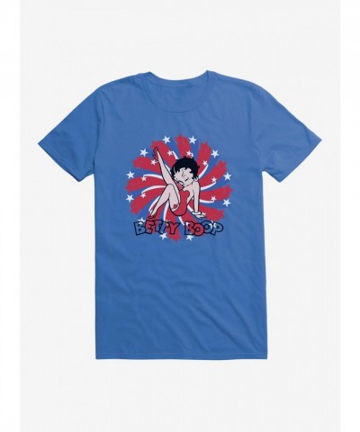 Betty Boop Red Blue Print Men's T-Shirt