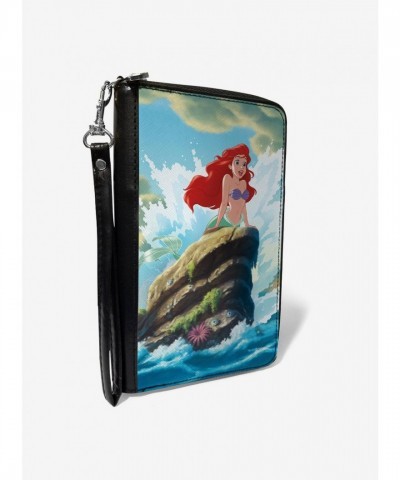 Disney Ariel The Little Mermaid Splash Rock Pose Ziparound Wallet for Women