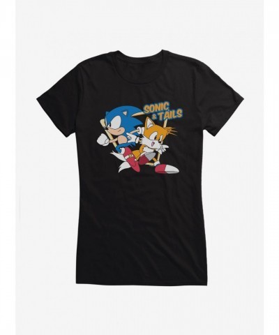Sonic And Tails Cozy Girls T-Shirt