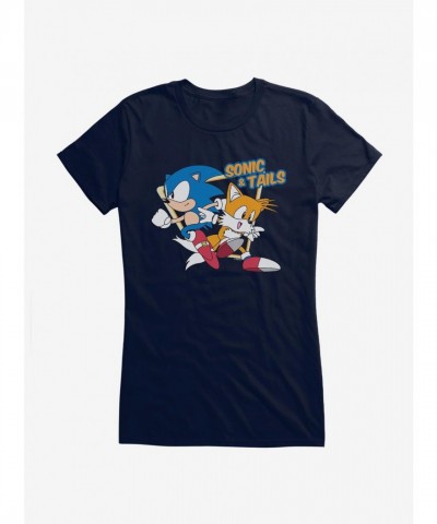 Sonic And Tails Cozy Girls T-Shirt