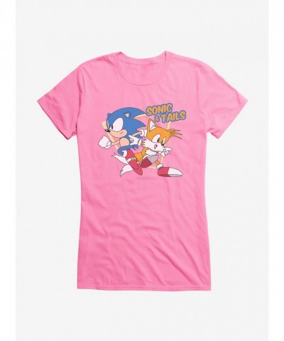 Sonic And Tails Cozy Girls T-Shirt