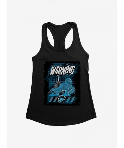 Jurassic World T-Rex Hologram Warning Girls Tank Top