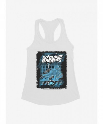 Jurassic World T-Rex Hologram Warning Girls Tank Top