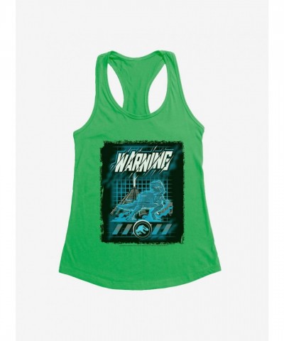 Jurassic World T-Rex Hologram Warning Girls Tank Top
