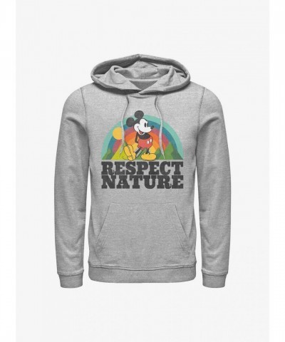 Disney Respect Nature Hoodie for Men - Grey