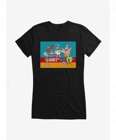 SpongeBob SquarePants Gang's All Here Girls Comfortable T-Shirt