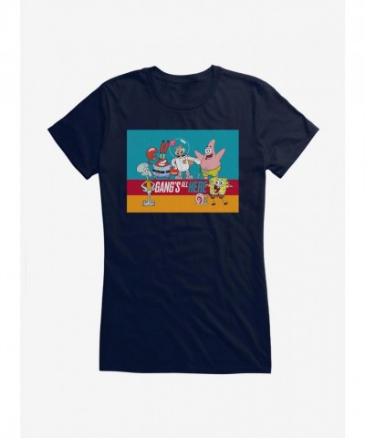 SpongeBob SquarePants Gang's All Here Girls Comfortable T-Shirt
