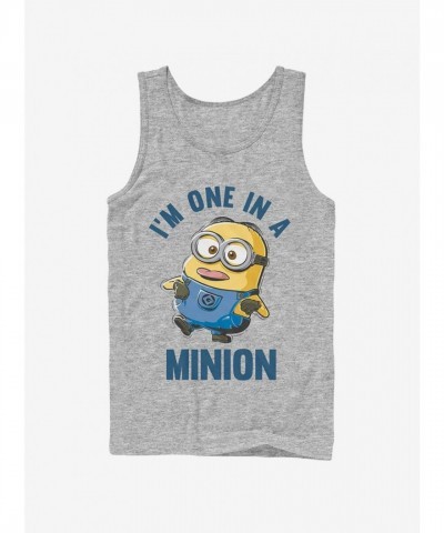 Minion I'm One Tank Top - Black Unisex Tee