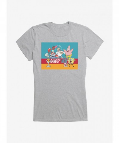 SpongeBob SquarePants Gang's All Here Girls Comfortable T-Shirt