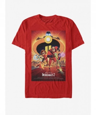 Disney Pixar The Incredibles Movie Character Red T-Shirt for Men