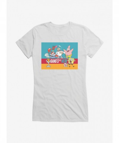 SpongeBob SquarePants Gang's All Here Girls Comfortable T-Shirt