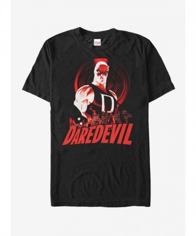 Marvel Unisex Daredevil Graphic Vortex T-Shirt - Black
