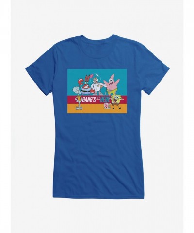 SpongeBob SquarePants Gang's All Here Girls Comfortable T-Shirt