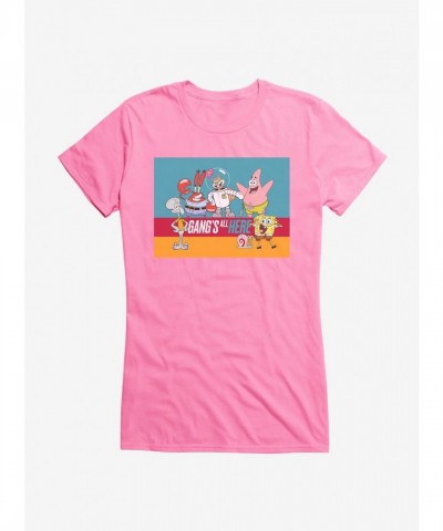 SpongeBob SquarePants Gang's All Here Girls Comfortable T-Shirt