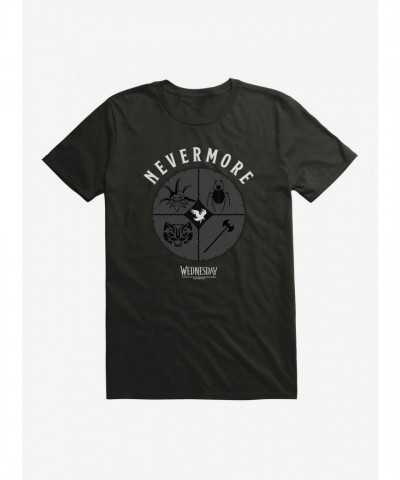 Wednesday Nevermore Icon Tee - Lightweight Black Unisex