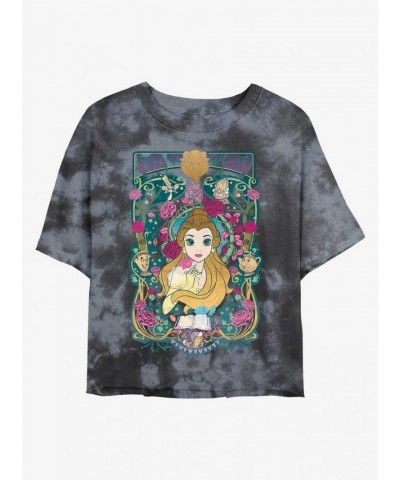 Disney Belle Nouveau Tie-Dye Crop T-Shirt for Girls - Multi Colors