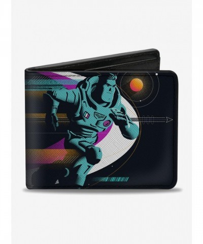 Disney Pixar Lightyear Buzz Men's Premium Vegan Leather Bifold Wallet